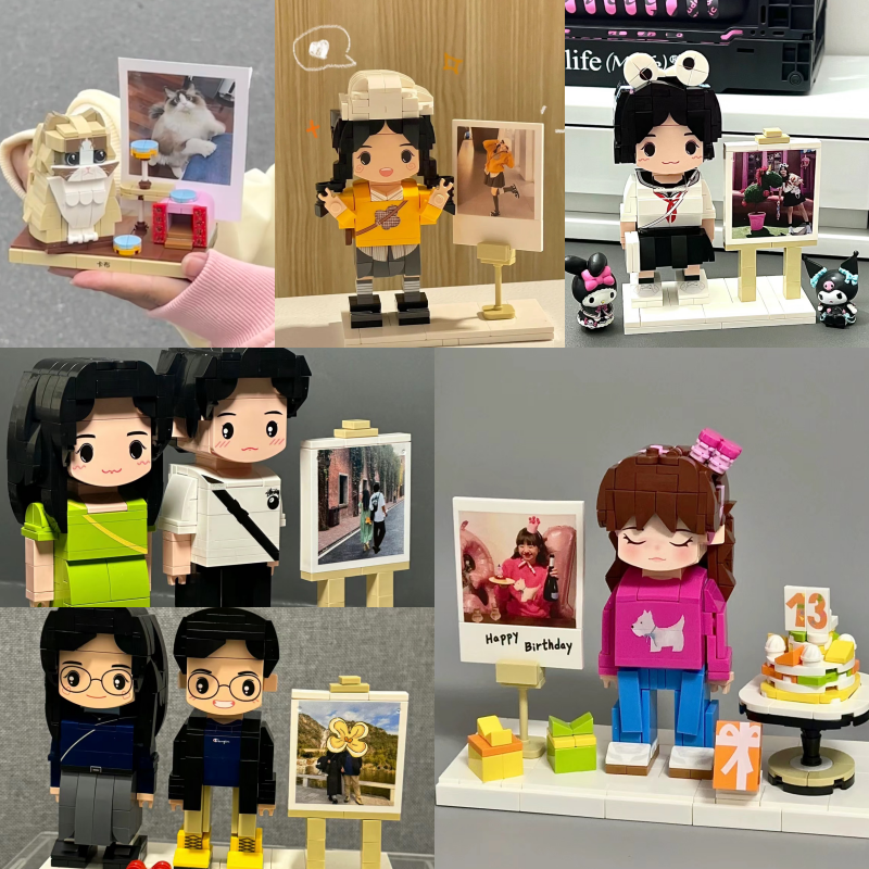 Mother's Day Brick Figure, Customizable, Full Body, 1 Person Custom Brick Figure