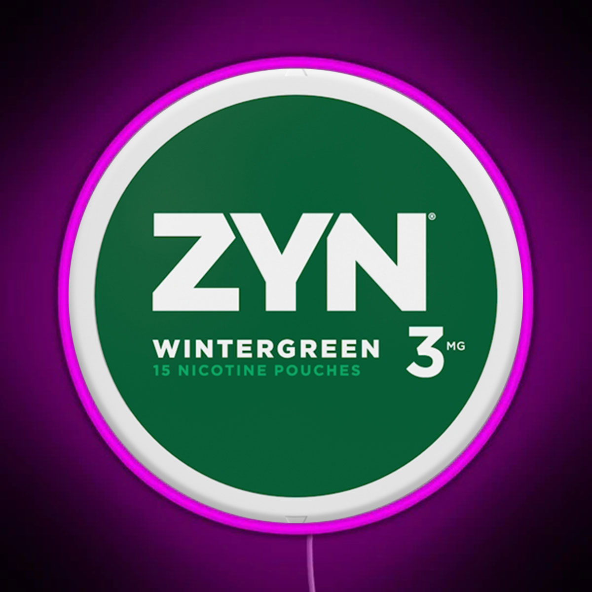 Zyn Wintergreen 6mg RGB neon sign - NeonTitle