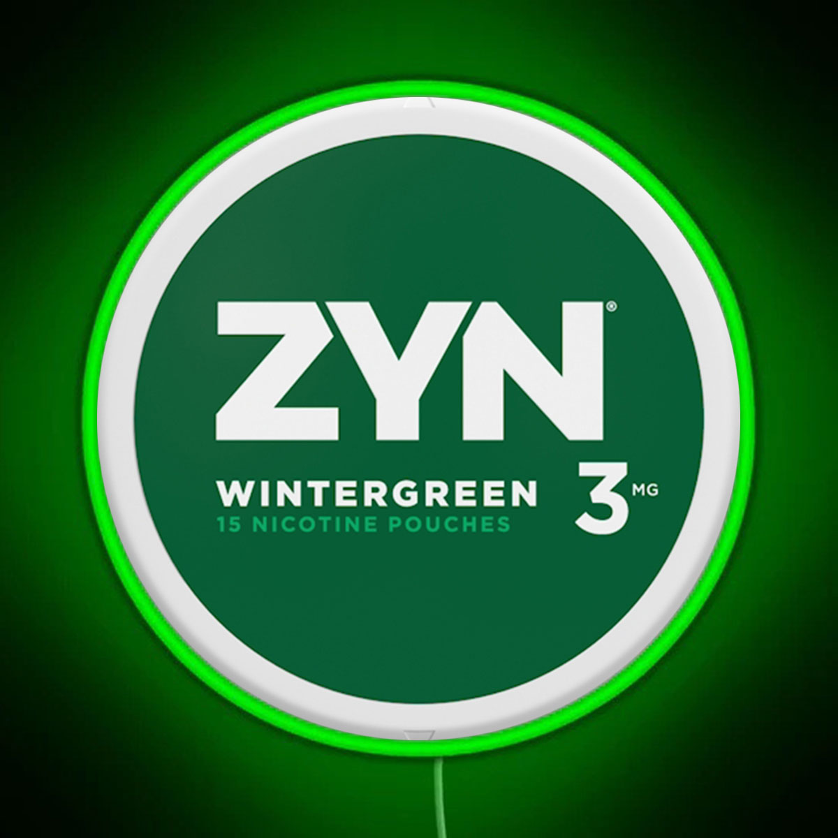 Zyn Wintergreen 6mg RGB neon sign - NeonTitle
