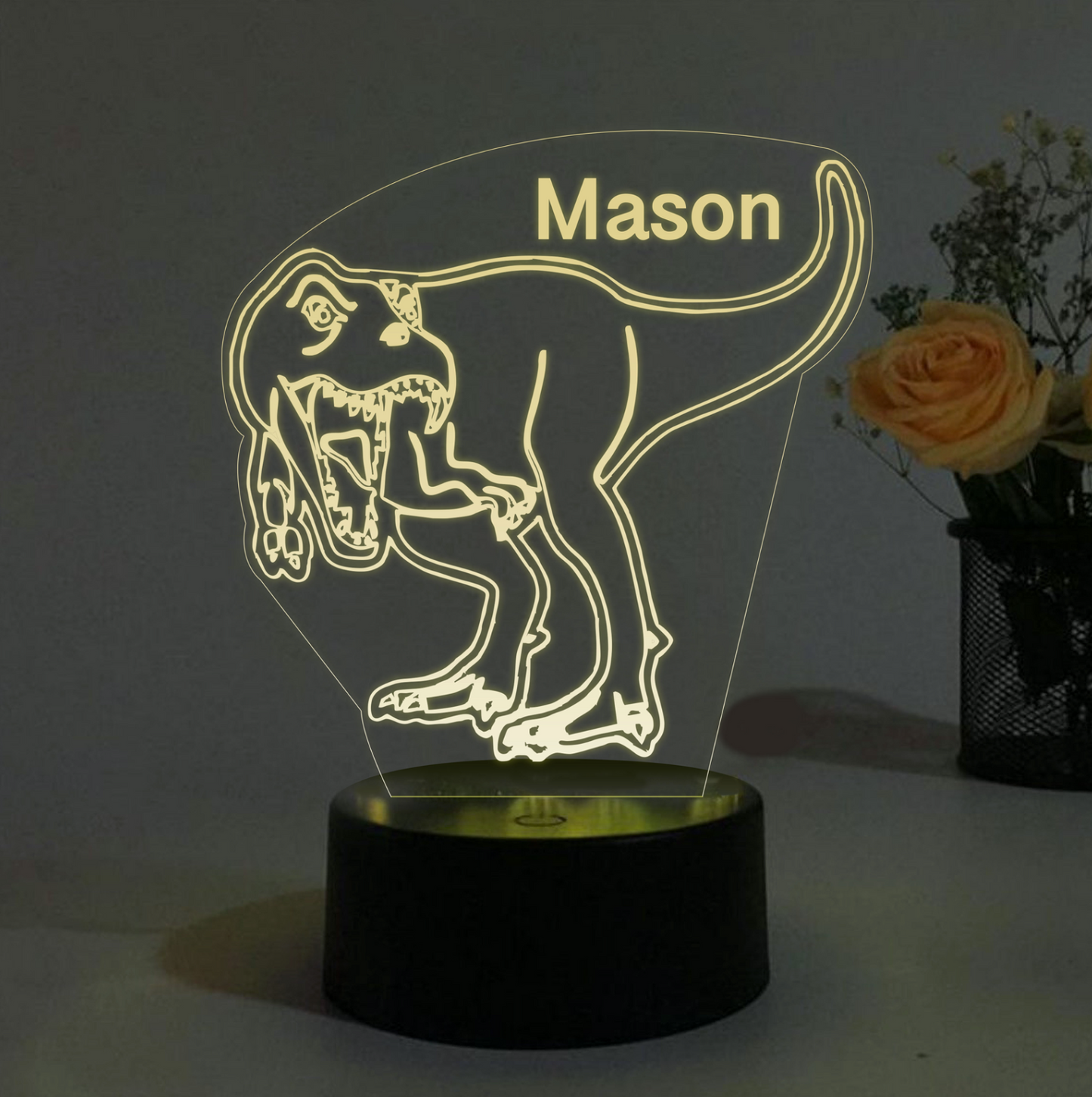 Personalized Color Change T'rex Bedroom Boys Girls Night Lights III28