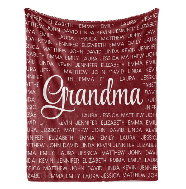 Personalized Flora Mom/Nana/Auntie Blanket Name Arts