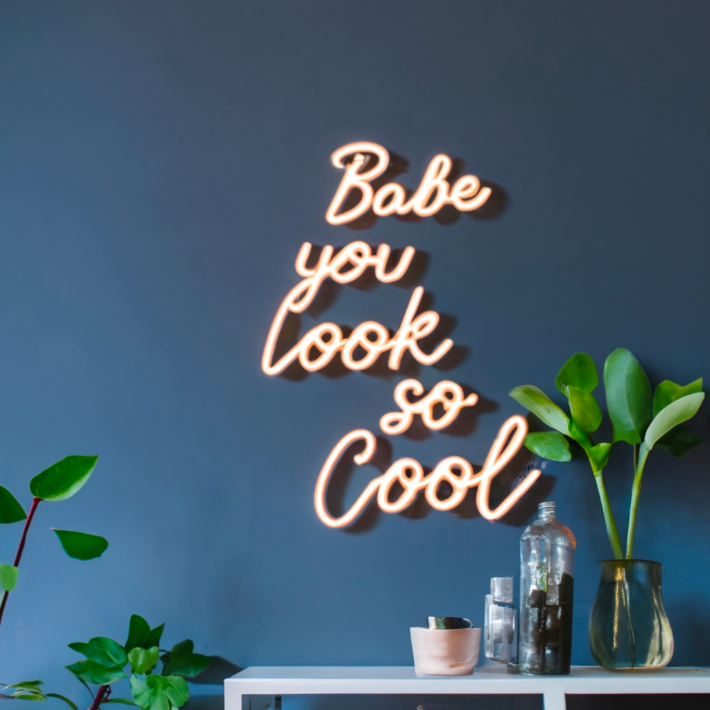 Babe You Look So Cool Neon Sign - Add a Touch of Elegance to Your Wedding - NeonTitle