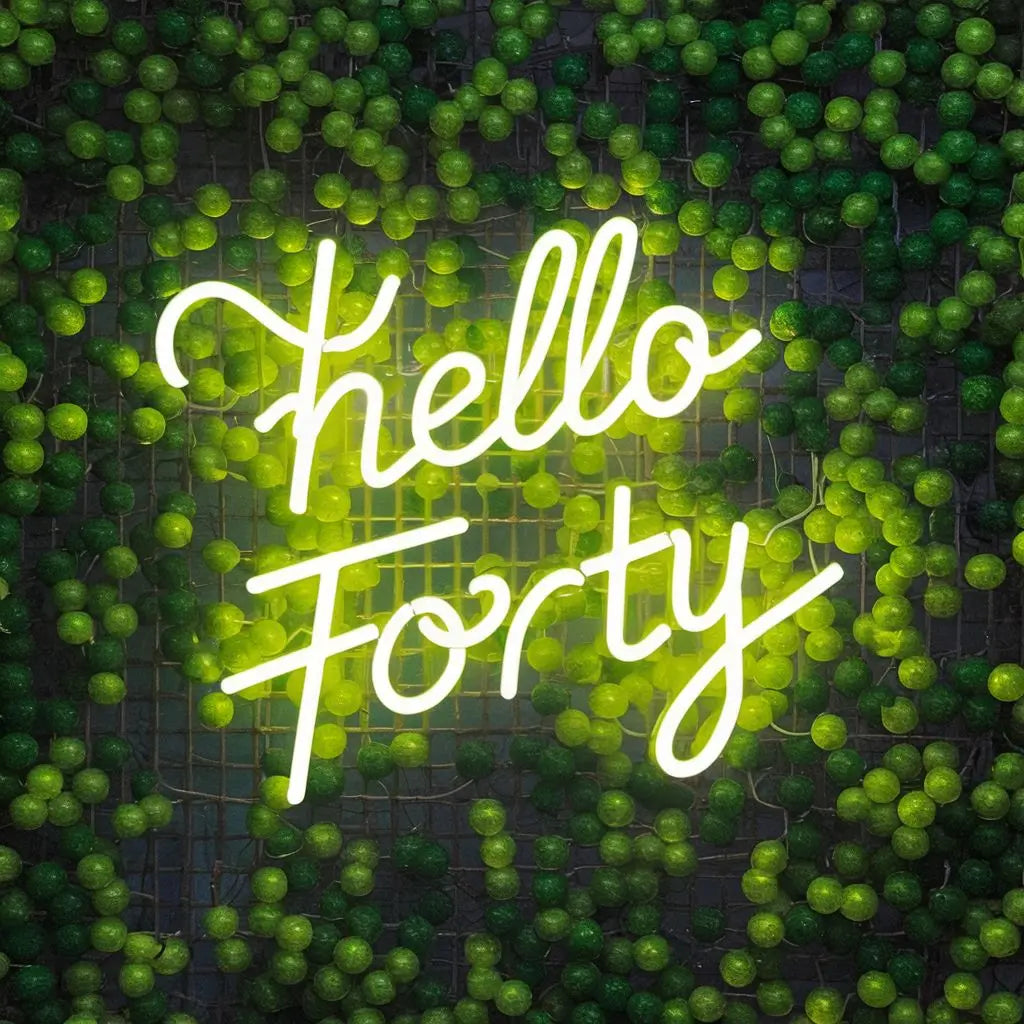 40th birthday neon sign - NeonTitle