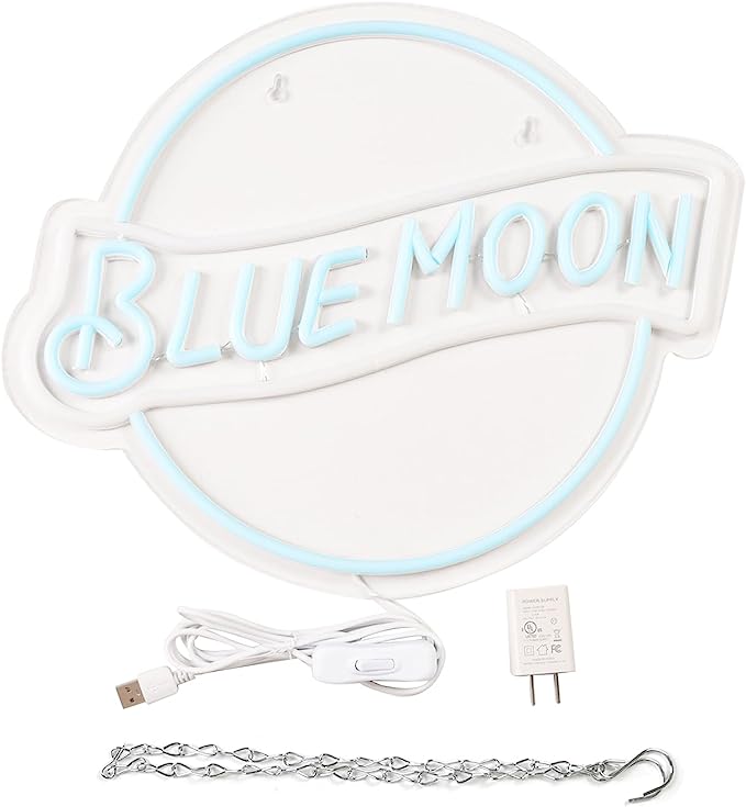 Premium Blue Moon Neon Signs for Business - Boost Your Brand's Visibility Today - NeonTitle
