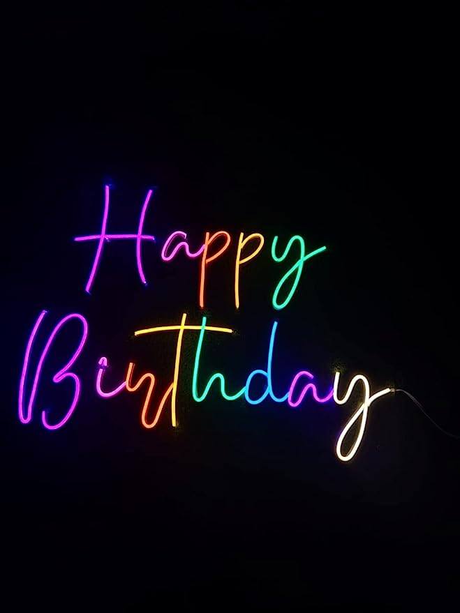 Premium Happy Birthday Neon Sign - Perfectly Celebrate Your Party & Holiday - NeonTitle