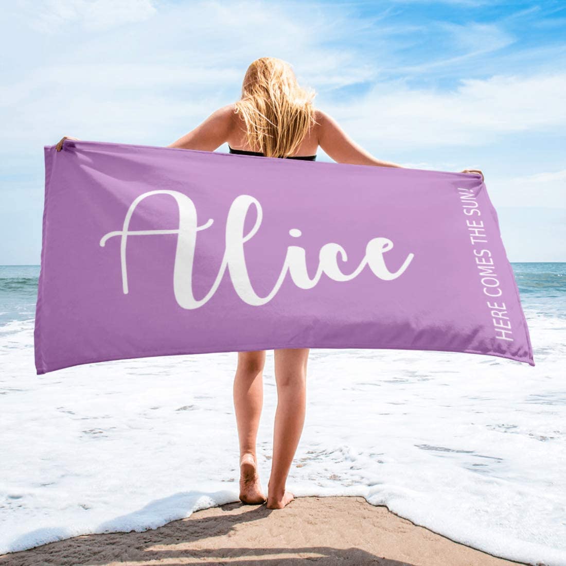 Personalized Beach Towels Hello Summer