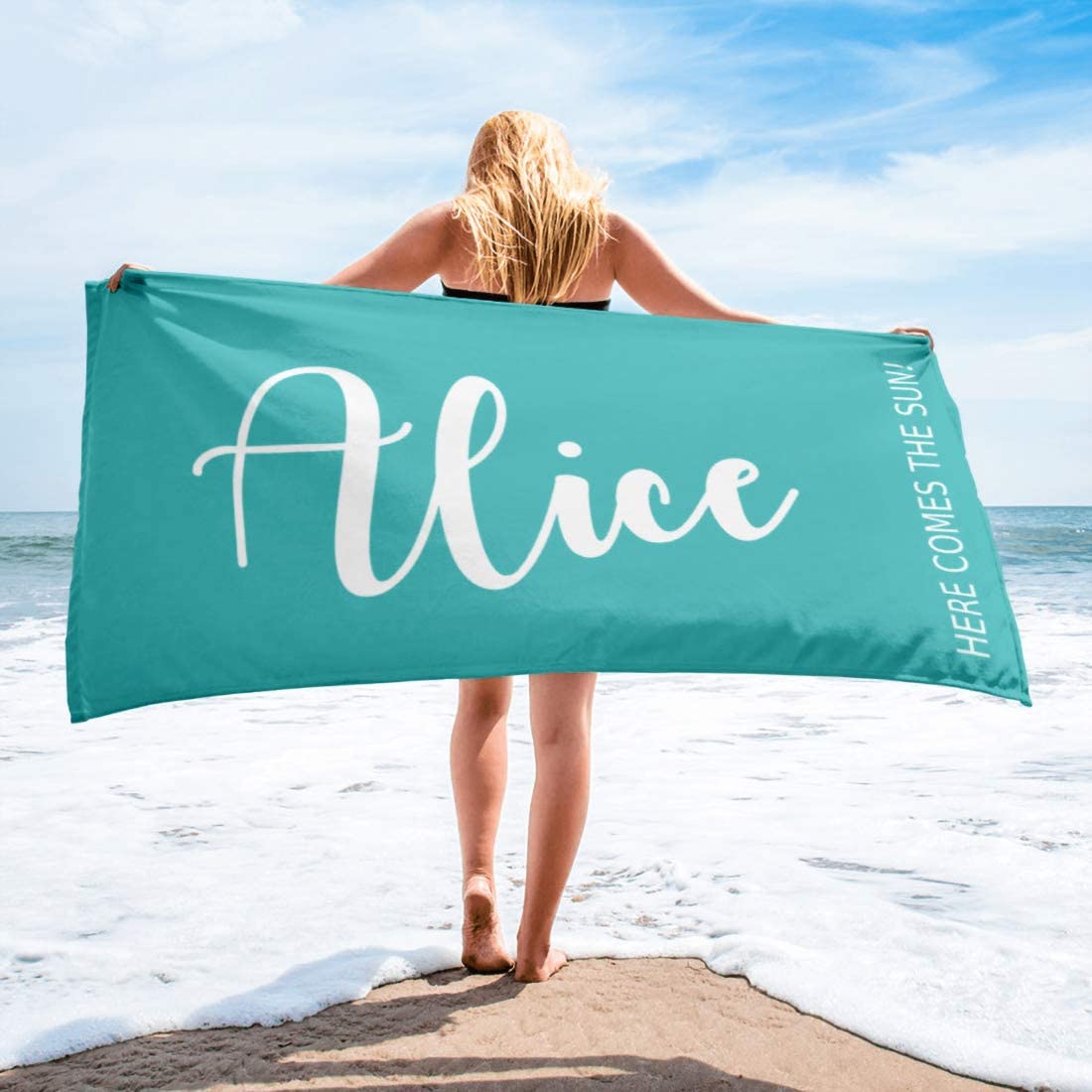 Personalized Beach Towels Hello Summer