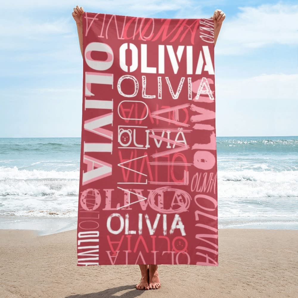 Personalized Word Name Arts Beach Towels