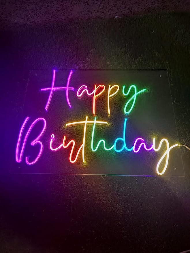 Premium Happy Birthday Neon Sign - Perfectly Celebrate Your Party & Holiday - NeonTitle