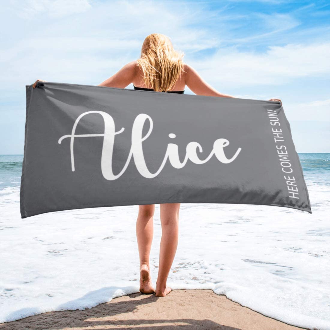 Personalized Beach Towels Hello Summer