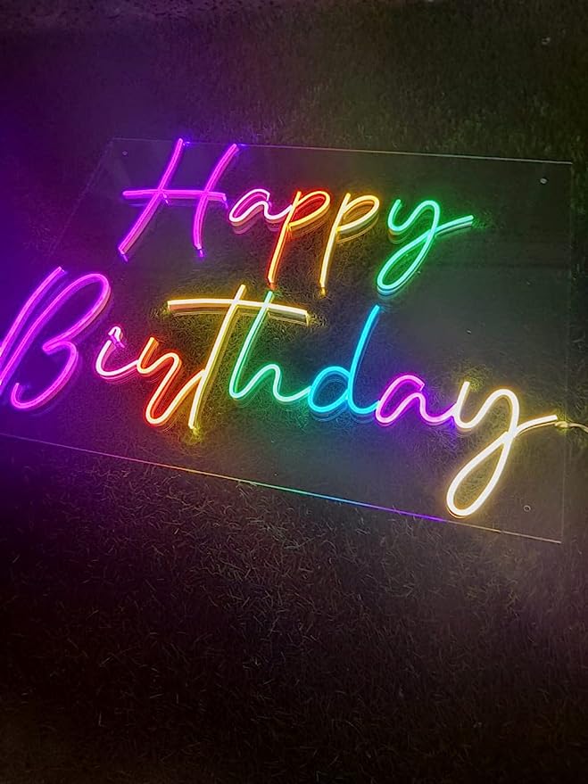 Premium Happy Birthday Neon Sign - Perfectly Celebrate Your Party & Holiday - NeonTitle