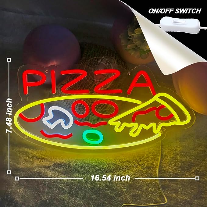 Premium Pizza Neon Sign for Restaurants - NeonTitle
