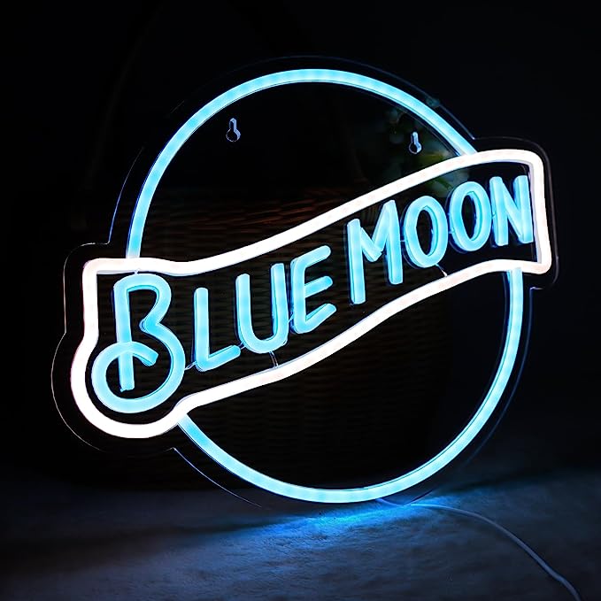Premium Blue Moon Neon Signs for Business - Boost Your Brand's Visibility Today - NeonTitle