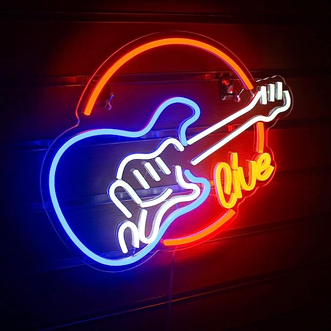 Business-Grade Guitar Neon Sign: Enhance Your Store's Ambiance with a Professional Touch - NeonTitle