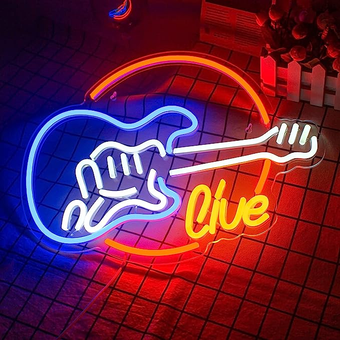 Business-Grade Guitar Neon Sign: Enhance Your Store's Ambiance with a Professional Touch - NeonTitle