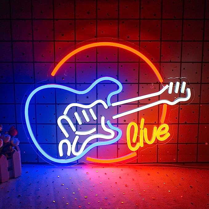 Business-Grade Guitar Neon Sign: Enhance Your Store's Ambiance with a Professional Touch - NeonTitle