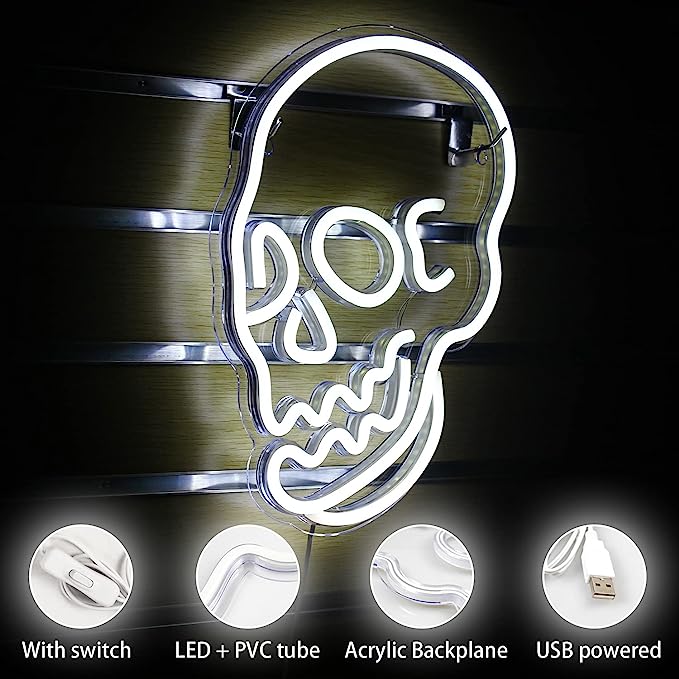Get Your Bar Noticed with a Skull Neon Sign - Unique and Eye-Catching Decor IV - NeonTitle