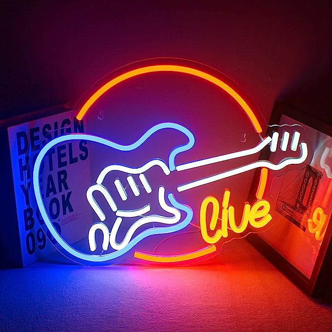 Business-Grade Guitar Neon Sign: Enhance Your Store's Ambiance with a Professional Touch - NeonTitle