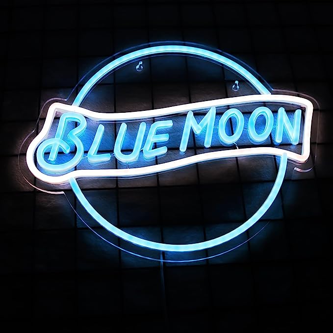 Premium Blue Moon Neon Signs for Business - Boost Your Brand's Visibility Today - NeonTitle