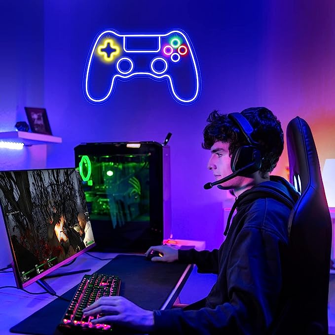 Premium Gamer Neon Sign for Restaurant: Elevate Your Gaming Experience - NeonTitle