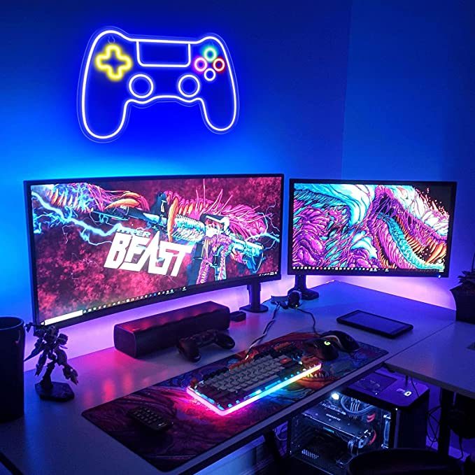 Premium Gamer Neon Sign for Restaurant: Elevate Your Gaming Experience - NeonTitle