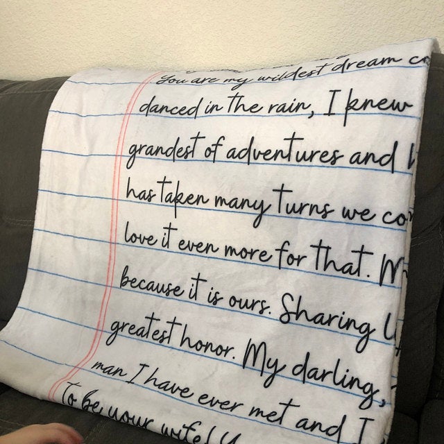 Personalized Love Letter Mom/Nana/Auntie We Love You Blanket