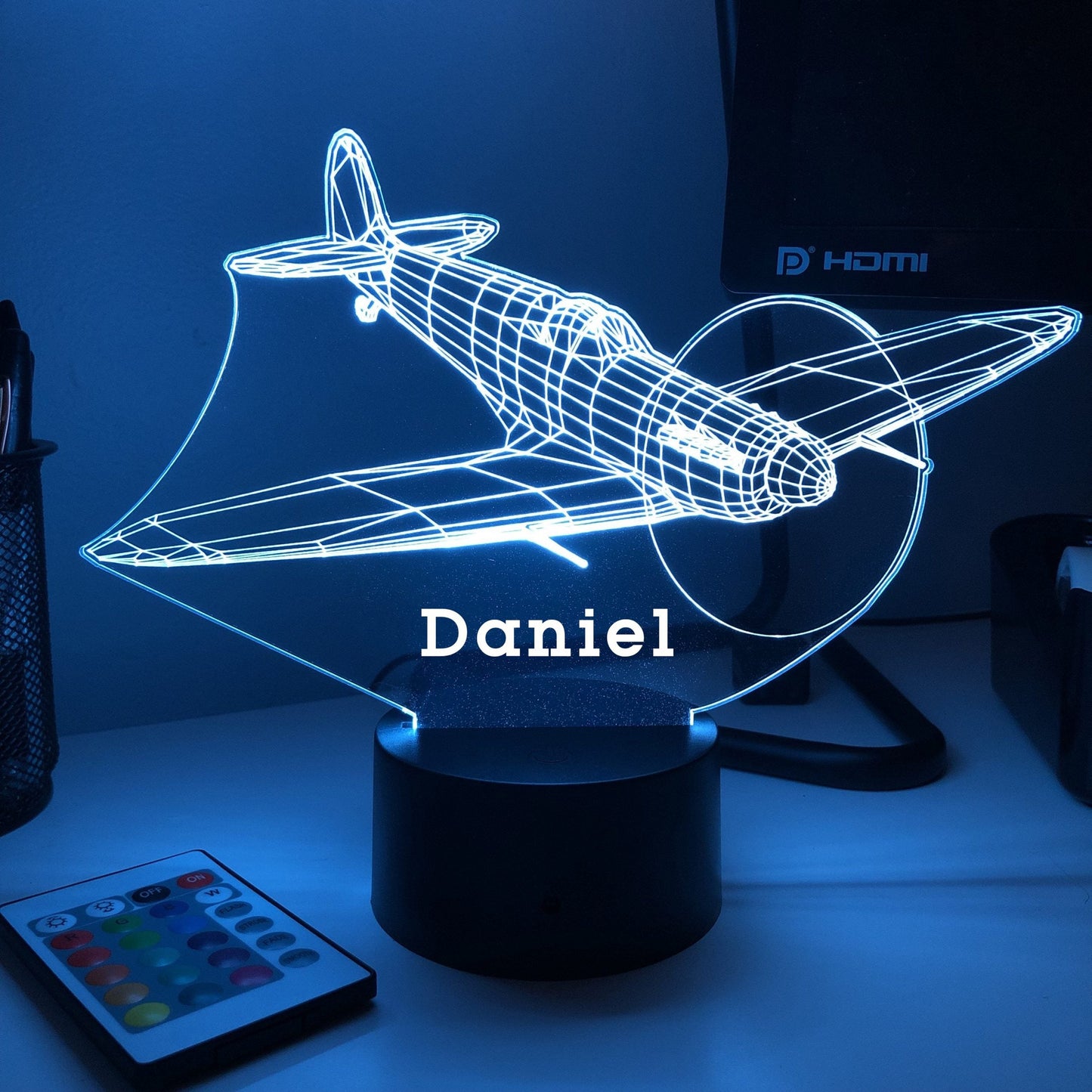 Personalized 3D Warcraft Night Lights with Name 7/16 Colors Changing LED Lamp