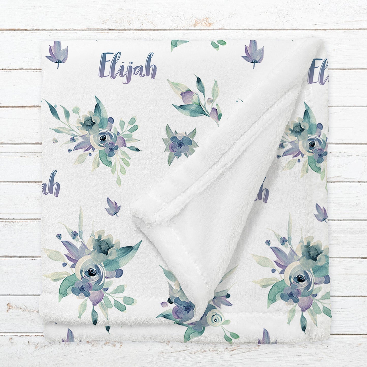 Personalized Name Fleece Lavender Blanket for Babies, Toddlers and Kids Blanket II06