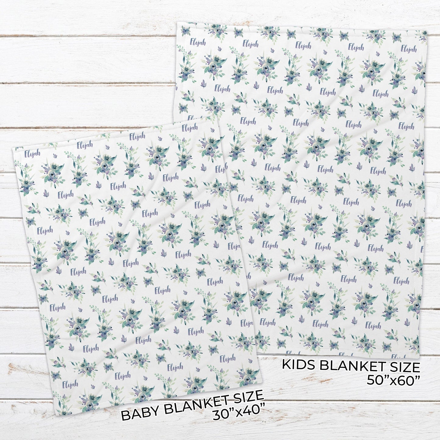 Personalized Name Fleece Lavender Blanket for Babies, Toddlers and Kids Blanket II06