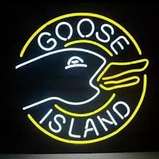 Premium Bar Goose Island Neon Sign for Bold and Vibrant Ambience - NeonTitle