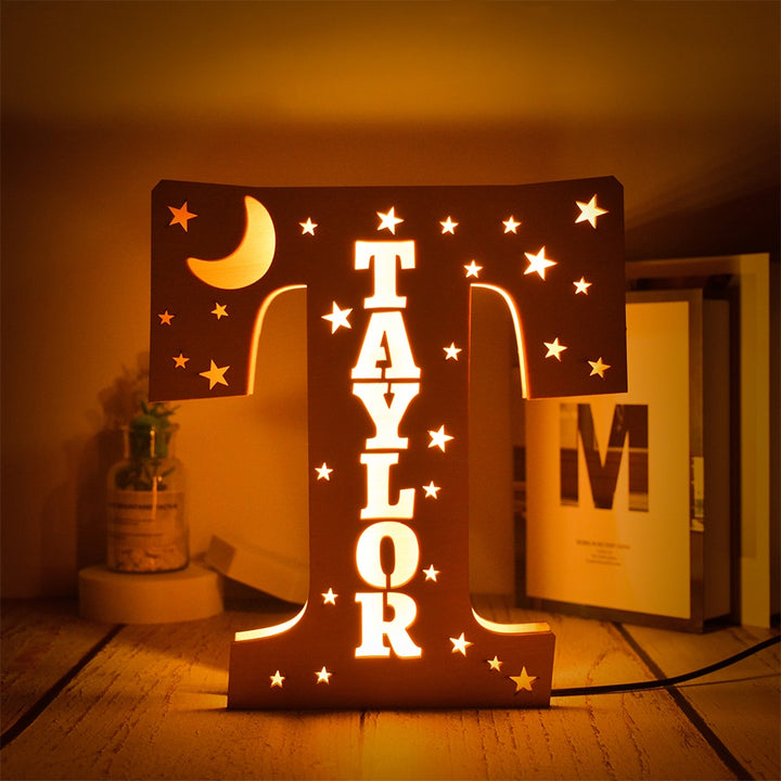 Personalized Wooden Letter with Name LED Night Light