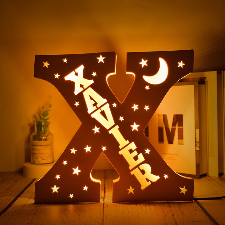 Personalized Wooden Letter with Name LED Night Light