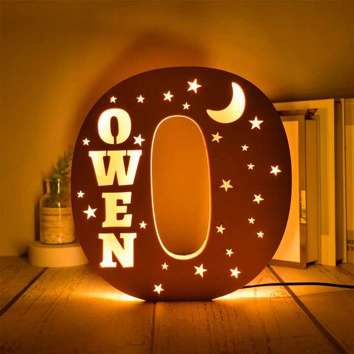Personalized Wooden Letter with Name LED Night Light