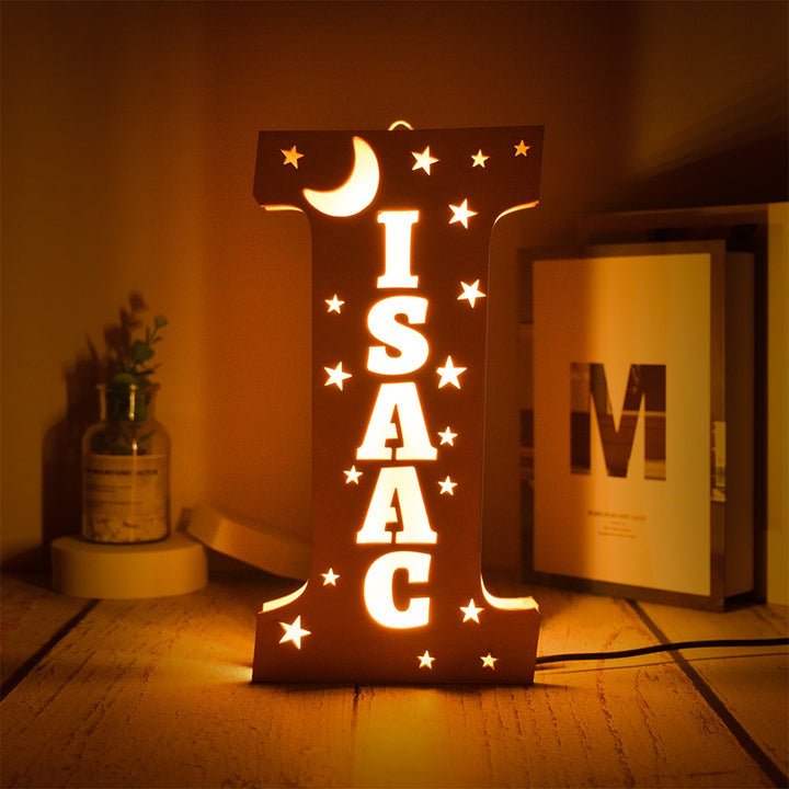 Personalized Wooden Letter with Name LED Night Light