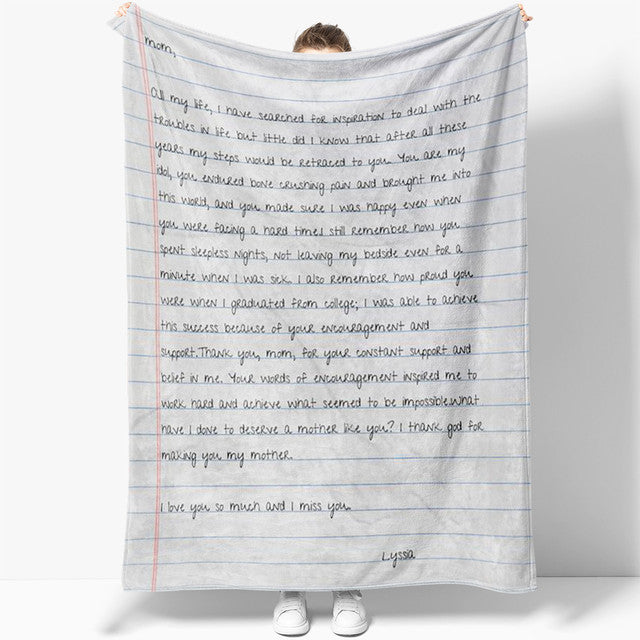 Personalized Love Letter Mom/Nana/Auntie We Love You Blanket