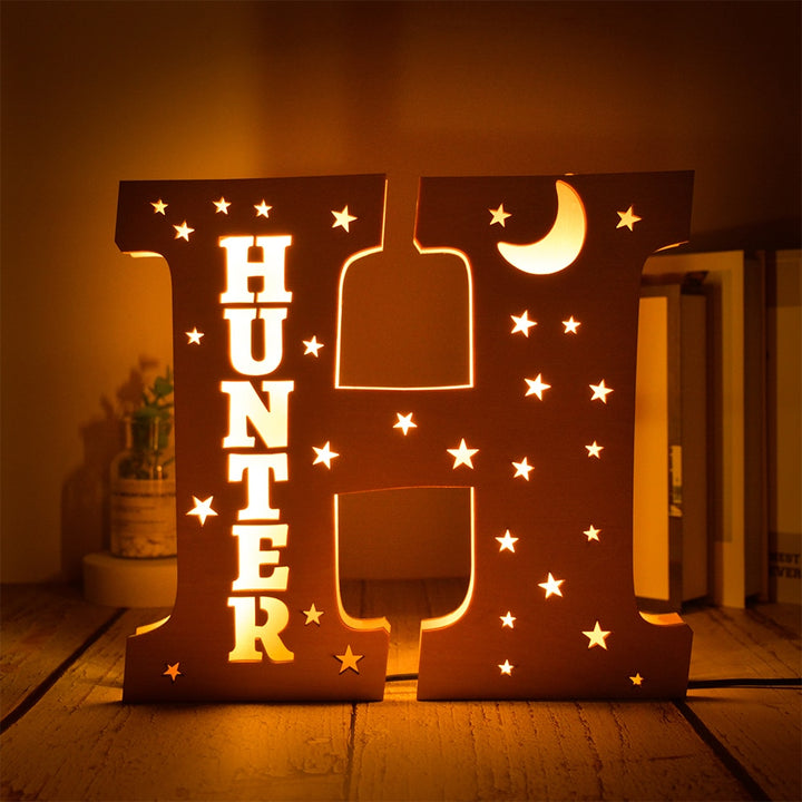 Personalized Wooden Letter with Name LED Night Light