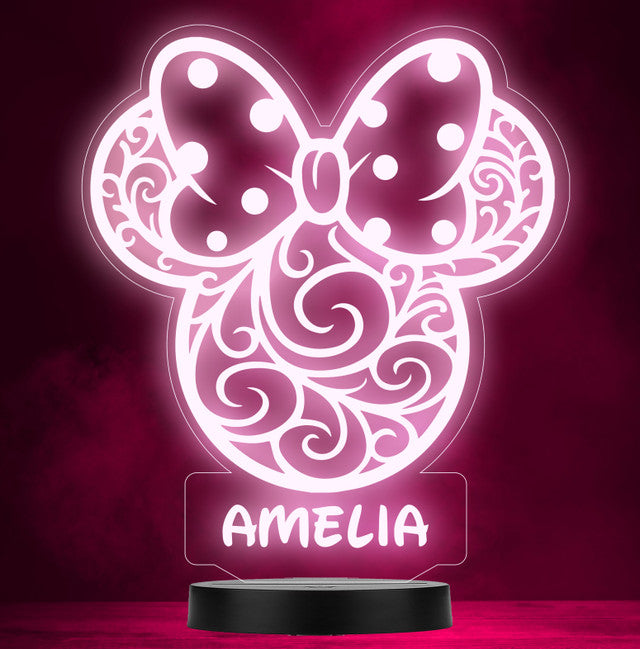 Personalised Cartoon Colour Change Light LED Bedroom Night Light Boys Girls