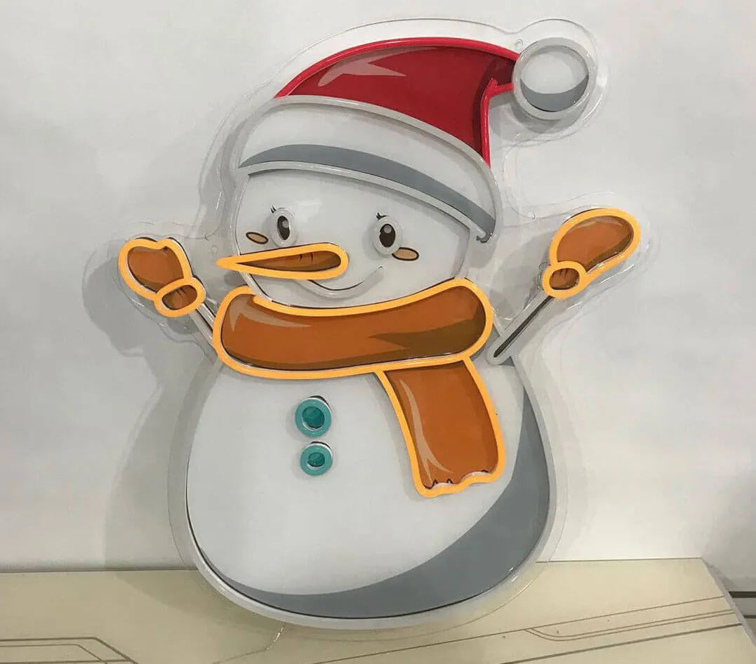 Premium Snowman Christmas Neon Sign for Party & Holiday Decorations - NeonTitle