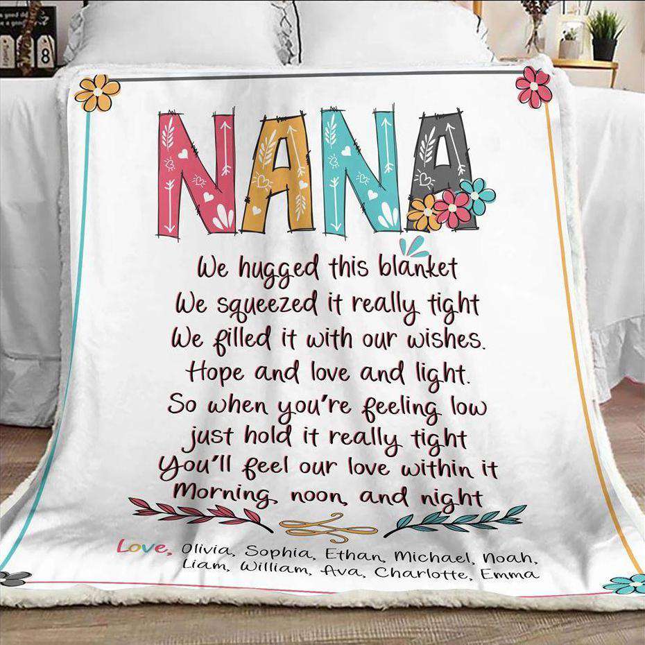 Personalized Flora Mom/Nana/Auntie We Love You Blanket|11042217