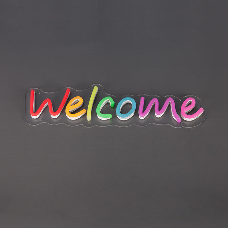 Colourful Welcome Neon Sign | Professional Business Welcome Neon Signs - Increase Brand Visibility & Attract Customers - NeonTitle
