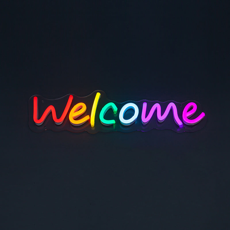 Colourful Welcome Neon Sign | Professional Business Welcome Neon Signs - Increase Brand Visibility & Attract Customers - NeonTitle