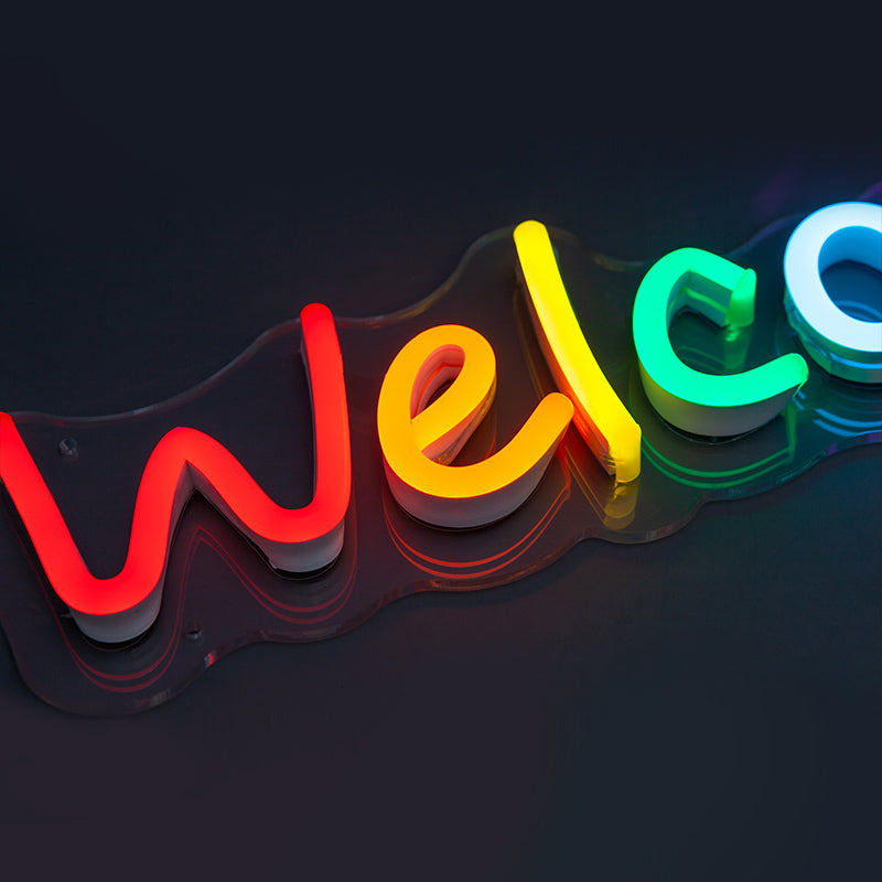 Colourful Welcome Neon Sign | Professional Business Welcome Neon Signs - Increase Brand Visibility & Attract Customers - NeonTitle