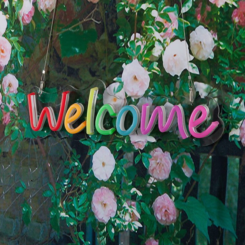 Colourful Welcome Neon Sign | Professional Business Welcome Neon Signs - Increase Brand Visibility & Attract Customers - NeonTitle