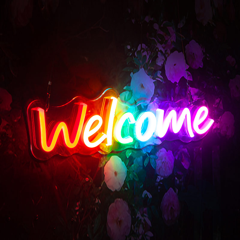 Colourful Welcome Neon Sign | Professional Business Welcome Neon Signs - Increase Brand Visibility & Attract Customers - NeonTitle