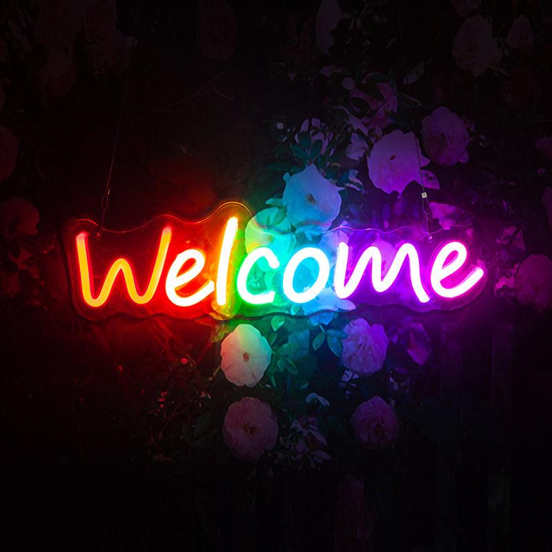 Colourful Welcome Neon Sign | Professional Business Welcome Neon Signs - Increase Brand Visibility & Attract Customers - NeonTitle