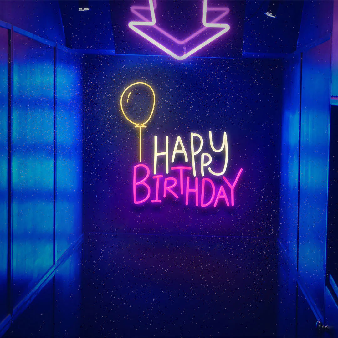 Shop the Best Party & Holiday Happy Birthday Neon Sign - Professional Quality - NeonTitle
