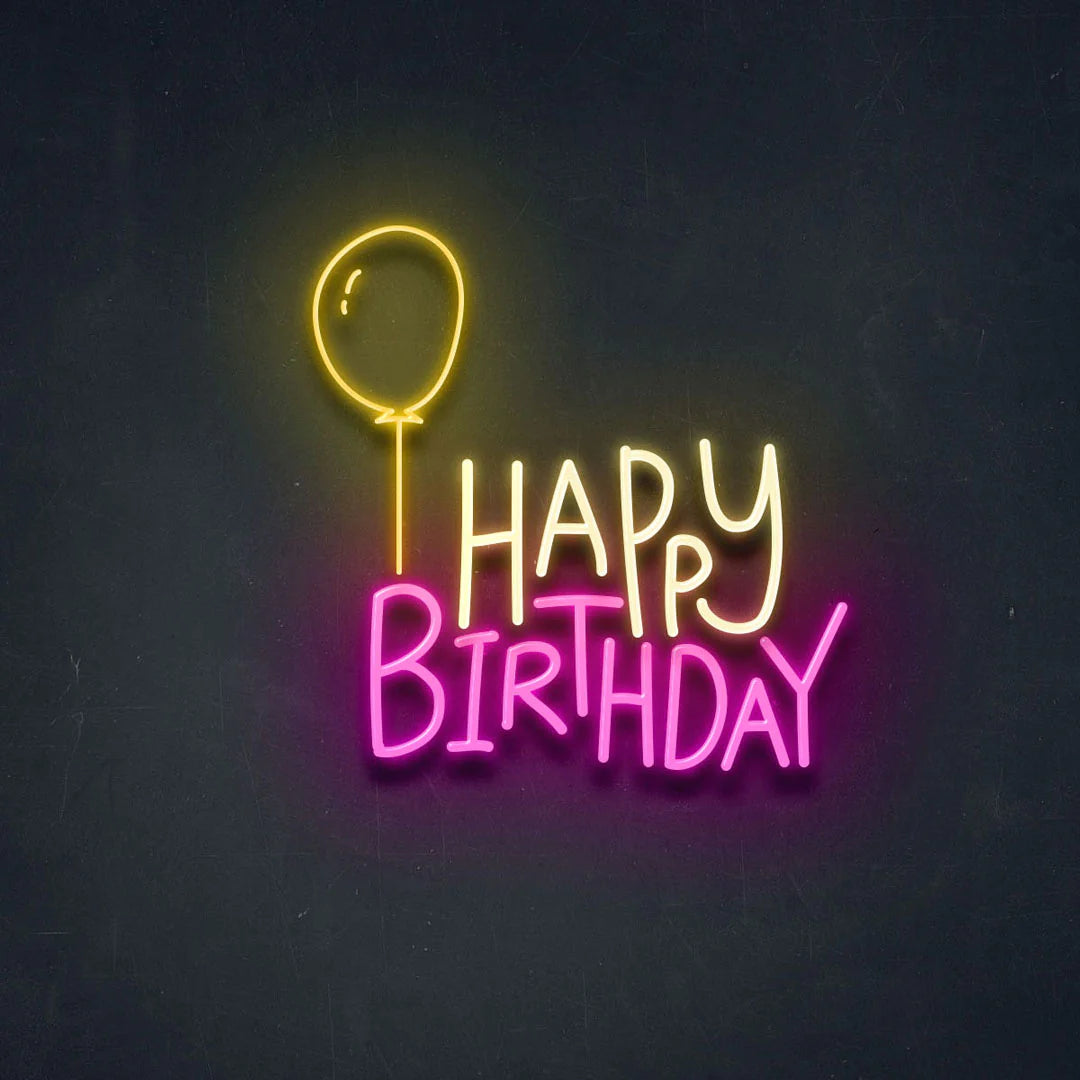 Shop the Best Party & Holiday Happy Birthday Neon Sign - Professional Quality - NeonTitle