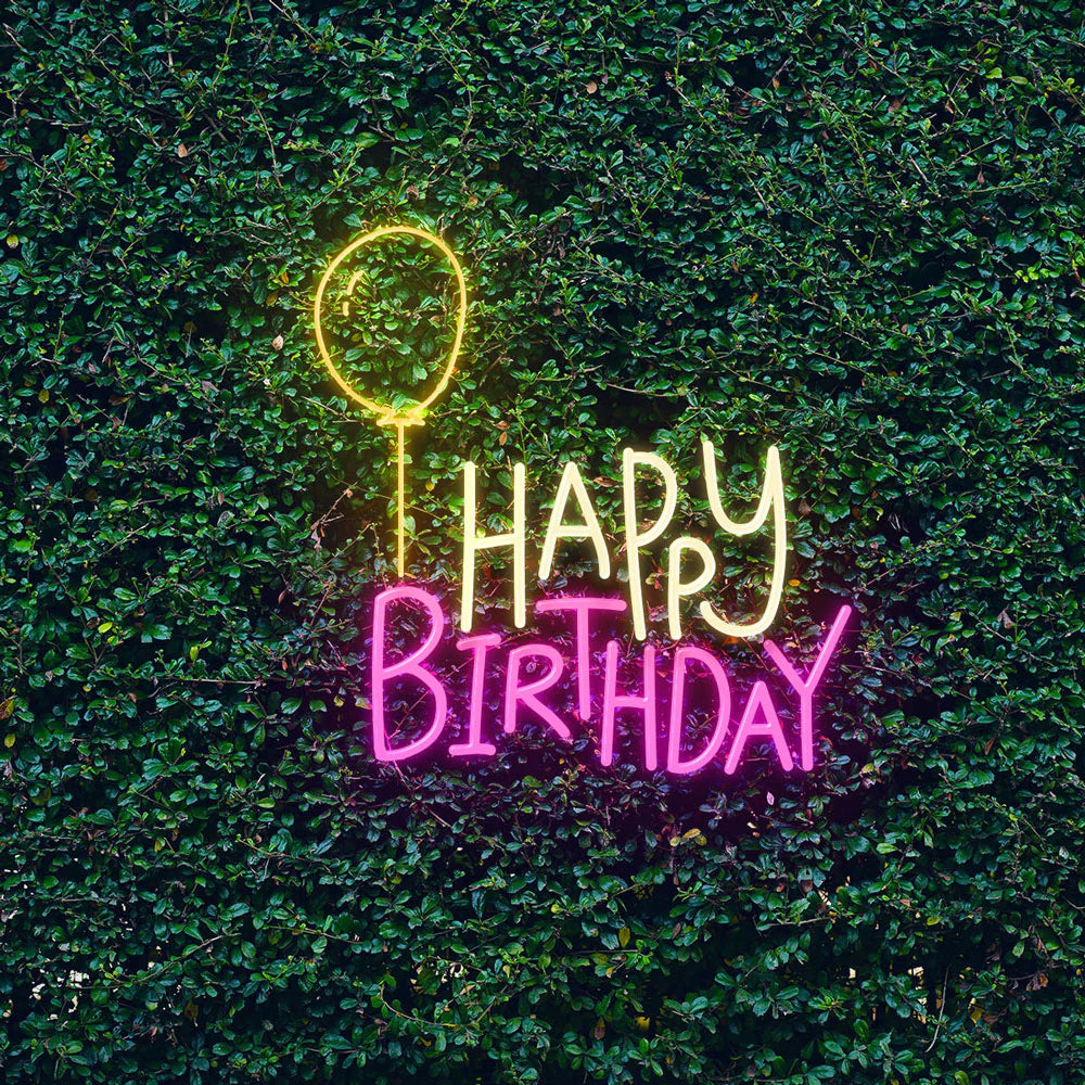 Shop the Best Party & Holiday Happy Birthday Neon Sign - Professional Quality - NeonTitle