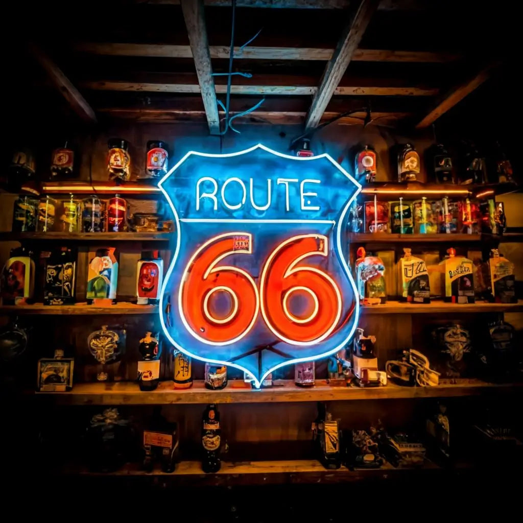 Historic Route 66 Neon Sign - NeonTitle