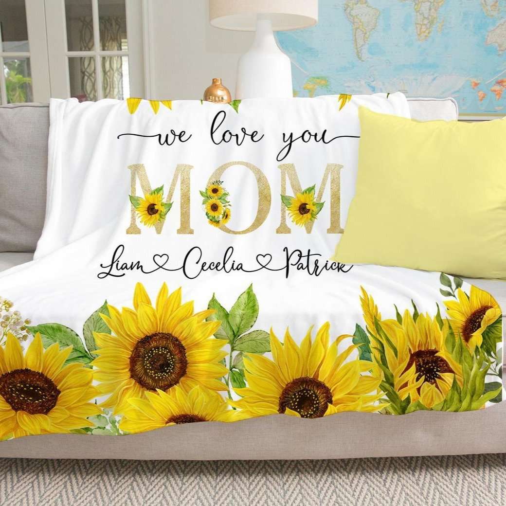 Personalized Flora Mom/Nana/Auntie We Love You Blanket|11042206